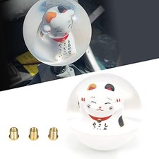 RYANSTAR Universal Acrylic Shift Head Cute Fortune Lucky Cat Ball Shift Round picture