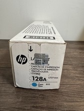 HP 128A Blue Cyan Laser Printer Toner Cartridge New Sealed Genuine picture