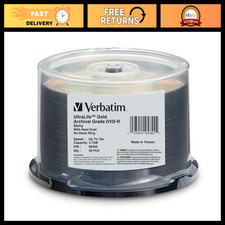 50 Pack UltraLife Gold DVD-R 4.7GB Archival Grade Discs for Long-Term Storage picture
