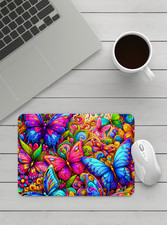 For the Love of Butterflies II Handmade Designed Mouse Pad. picture
