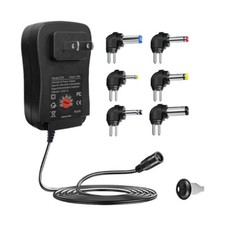 30W Adjustable Power Adapter 12V2A Universal Charger with 6 Adapter Tips US Plug picture