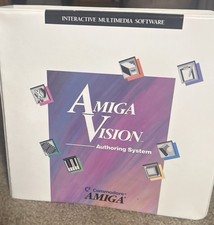 Vintage Commodore Amiga Vision Authoring System (Version 1.2) Binder and Discs picture