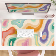 Abstract Aesthetic Desk Mat Desktop,Gaming Mouse Pad Long Cute Desk Pads picture