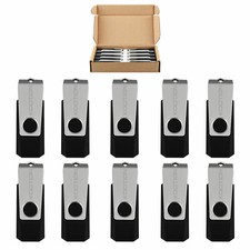 10Pack 512MB Black Metal Swivel USB 2.0 Flash Drive Memory Thumb Drive Lot picture