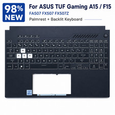 Excellent Used Palmrest Backlit Keyboard for ASUS TUF A15 F15 FX507 FA507 FX507Z picture