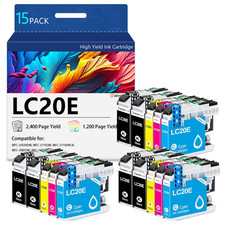 LC20E Super High Yield Ink Cartridge Set - 15Pack(6Black+3Cyan+3Magenta+3Yellow) picture