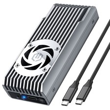 20Gbps M.2 NVMe SSD Enclosure Hard Drive Enclosure USB 3.2 Thunderbolt 4 Fan picture