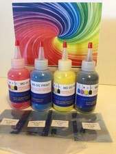 Dell 1355CNW Laser Printer CYMK Complete Toner refill Kit + Four Resetting Chips picture
