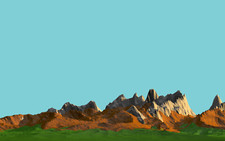 Landscape low poly mountains art Custom Gaming Mat Desk picture