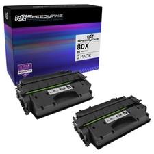 SPEEDY 2PK Replacement for HP 80X Toner Cartridge CF280X 80A CF280A HY Black picture