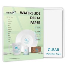 Koala Waterslide Decal Paper Inkjet Clear 50 Sheets Water Slide Transfer 8.5x11 picture