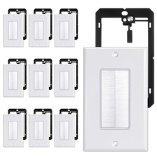 10 Pack Brush Wall Plate with Low Voltage Mounting Bracket, Cable Pass Throug picture