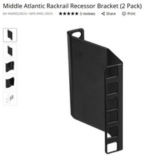 Middle Atlantic Rackrail Recessor Bracket (2 Pack) - (MFR #RR2-3RCN) picture