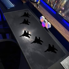 1pc Oversized Fighter Jet Mouse Pad & Gaming Desk - Diatomite Surface, Non-Sli picture