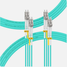 [2pcs] OM3 LC‑LC UPC Duplex 50/125 Multimode Fiber Patch Cord LSZH LAN picture