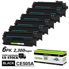 6 Pack CE505A Black Toner for HP 05A LaserJet P2050 P2055 P2035 P2035n picture