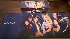 **UNUSED AND SIGNED** LEAGUE OF LEGENDS K/DA MUSIC VIDEO MOUSEPAD SIZE XL picture