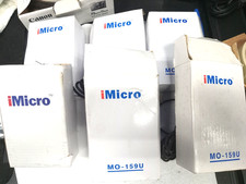 NEW 6X, iMicro Computer USB Wired Black 3-Button Optical Scroll Ergo Mouse picture
