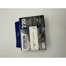 Epson 220 Ink Cartridges Dual Pack Black NEW T220120-D2 Standard Capacity picture
