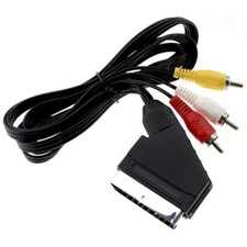 Cable Lead SCART to 3 RCA/Phono Male Composite AV Audio Video for TV/DVD Switch picture