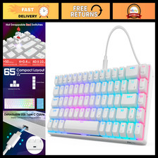 65% Wired Mechanical Keyboard - RGB Backlit, Hot Swappable, Ultra-Compact 68 Key picture