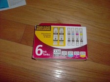 GENUINE SET 6 CANON 220/221 INK TANKS BK BCMY PGI-220 CLI-221 iP3600-MX870 NEW picture
