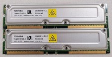 Toshiba 512MB (2x256MB) PC800-45 ECC RDRAM RIMM Memory THMR1E16E-8 Kit picture