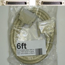 6ft long HPDB68pin Male~M SCSI3 MM External Cable/Cord/Wire HD/MD/HP/MINI/DB/H68 picture