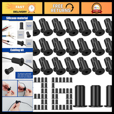 96pcs Wall Grommets for Cables, 3/4 Inch Cable Pass Through Bushing, Black Silic picture