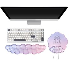 Cloud Pad with Wrist Rest for Keyboard and - Gradient Purple Pink Ergonomic C... picture