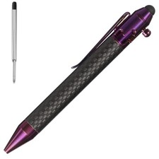 Stylish 4.9'' Titanium Bolt Action Pen - Touchscreen Compatible & Refillable picture
