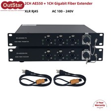 2CH AES50 + 1CH Gigabit Fiber Extender 10KM Digital Audio Transmitter 100-240V # picture