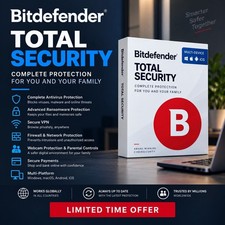 Bitdefender Total Security | 1 -6 Devices 1-3 Years | Win Mac Android picture
