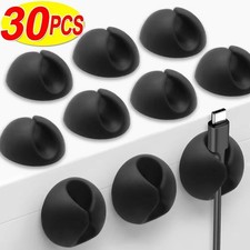 5/50Pcs Mini Cable Winder Organizer USB Cable Clips Wire Cord Holder Desk Car picture