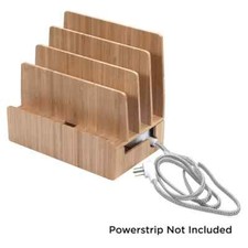 MobileVision Bamboo Charging Station & Multi Device Organizer Slim Version picture