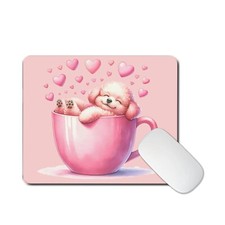 Pink Balloons Dog Mouse Pad for Home Office Gaming Working Desk Computer Desktop picture