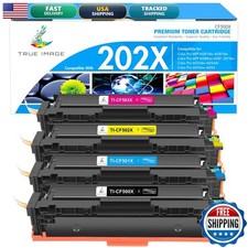 TRUE IMAGE 202X Toner Cartridge for HP M281fdw CF500X 4 Pack High Yield picture
