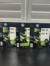 HP 950XL Black High Yield Ink 6-Cartridge Lot Genuine OEM Sealed picture