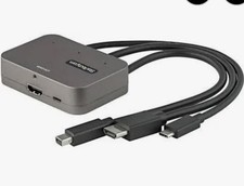 StarTech.com 3-in-1 Multiport to HDMI Adapter - 4K 60Hz USB-C, HDMI or Mini D... picture