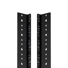 NavePoint Vertical Rack Rail Pair DIY Kit with Hardware, Black picture