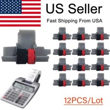 12PCS IR-40T Black And Red Calculator Ink-Rollers IR40T For Sharp Casio ...USA picture
