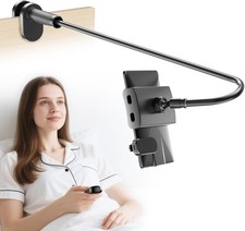 Gooseneck Tablet Holder for Kindle Reading in Bed with Page Glossy Black  picture