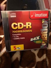 Lot of 5 Imation CD-R Recordable Blank Media Discs 24X 700 MB 80 Min New picture