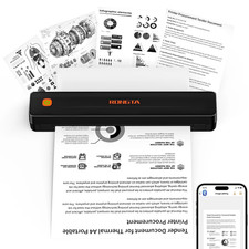 Thermal Portable Printer Wireless for Travel, Bluetooth Mobile, Inkless for Scho picture