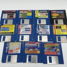 Lot Of 11 Amiga Floppy Disc Misc. Games And Programs Vintage 90s untested picture