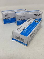 EPSON PJIC7 CYAN 31.3ML INK CARTRIDGE EXP 2027 3 pack New picture