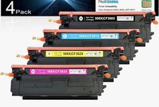 508X 508A Toner Cartridges Set 4 PK. Compatible Replacement For HP 552dn/M553dn picture