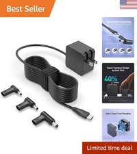 Ultra-Compact 65W GaN Charger with USB-C & Round Connector - Lightweight Design picture
