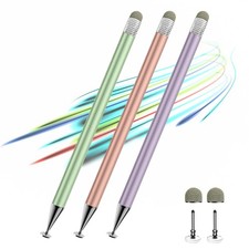 Stylus Pen for Touchscreen,3pcs 2in1 High Precision Green/Purple/Rose Gold picture