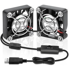 40mm USB Fan 2pcs, 5V Mini Cooling Brushless Fan with Speed Control picture
